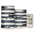 thumbnail image 1 of Yayeee Flameless Candles with Remote Flickering Battery Operated Multi Color Changing, Dark Sharks, 1 of 7