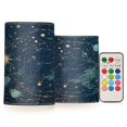 thumbnail image 1 of Yayeee Flameless Candles with Remote Flickering Battery Operated Multi Color Changing, Dark Star Map, 1 of 7