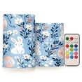 thumbnail image 1 of Yayeee Flameless Candles with Remote Flickering Battery Operated Multi Color Changing, Floral Easter Rabbits, 1 of 7