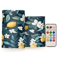 thumbnail image 1 of Yayeee Flameless Candles with Remote Flickering Battery Operated Multi Color Changing, Floral Lemon, 1 of 7