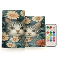thumbnail image 1 of Yayeee Flameless Candles with Remote Flickering Battery Operated Multi Color Changing, Flowers Cat, 1 of 7
