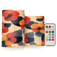 thumbnail image 1 of Yayeee Flameless Candles with Remote Flickering Battery Operated Multi Color Changing, Flowers Pattern, 1 of 7