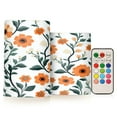 thumbnail image 1 of Yayeee Flameless Candles with Remote Flickering Battery Operated Multi Color Changing, Leaves Pattern, 1 of 7