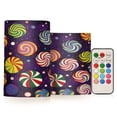 thumbnail image 1 of Yayeee Flameless Candles with Remote Flickering Battery Operated Multi Color Changing, Galactic Candy, 1 of 7