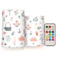 thumbnail image 1 of Yayeee Flameless Candles with Remote Flickering Battery Operated Multi Color Changing, Garden Pattern, 1 of 7