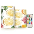thumbnail image 1 of Yayeee Flameless Candles with Remote Flickering Battery Operated Multi Color Changing, Grapefruit Slices, 1 of 7