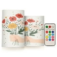 thumbnail image 1 of Yayeee Flameless Candles with Remote Flickering Battery Operated Multi Color Changing, Gray Cute Flower, 1 of 7