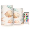 thumbnail image 1 of Yayeee Flameless Candles with Remote Flickering Battery Operated Multi Color Changing, Gray Seashell, 1 of 7