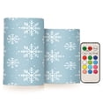 thumbnail image 1 of Yayeee Flameless Candles with Remote Flickering Battery Operated Multi Color Changing, Gray Snowflake, 1 of 7