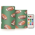 thumbnail image 1 of Yayeee Flameless Candles with Remote Flickering Battery Operated Multi Color Changing, Green American Footballs, 1 of 7