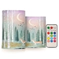 thumbnail image 1 of Yayeee Flameless Candles with Remote Flickering Battery Operated Multi Color Changing, Green Deer, 1 of 7