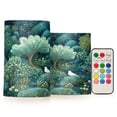 thumbnail image 1 of Yayeee Flameless Candles with Remote Flickering Battery Operated Multi Color Changing, Green Forest Pattern, 1 of 7