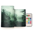 thumbnail image 1 of Yayeee Flameless Candles with Remote Flickering Battery Operated Multi Color Changing, Green Forest, 1 of 7