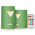 thumbnail image 1 of Yayeee Flameless Candles with Remote Flickering Battery Operated Multi Color Changing, Big Pink Stars Pattern, 1 of 7