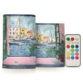 thumbnail image 1 of Yayeee Flameless Candles with Remote Flickering Battery Operated Multi Color Changing, Green Window Sea, 1 of 7