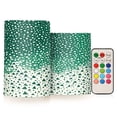 thumbnail image 1 of Yayeee Flameless Candles with Remote Flickering Battery Operated Multi Color Changing, Green and White Pattern, 1 of 7