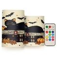 thumbnail image 1 of Yayeee Flameless Candles with Remote Flickering Battery Operated Multi Color Changing, Halloween Cat, 1 of 7