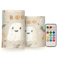 thumbnail image 1 of Yayeee Flameless Candles with Remote Flickering Battery Operated Multi Color Changing, Halloween Ghosts, 1 of 7