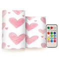 thumbnail image 1 of Yayeee Flameless Candles with Remote Flickering Battery Operated Multi Color Changing, Hand Drawn Hearts, 1 of 7