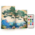 thumbnail image 1 of Yayeee Flameless Candles with Remote Flickering Battery Operated Multi Color Changing, Large Pine Tree, 1 of 7