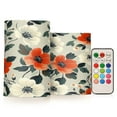 thumbnail image 1 of Yayeee Flameless Candles with Remote Flickering Battery Operated Multi Color Changing, Large Red Floral Pattern, 1 of 7