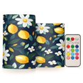 thumbnail image 1 of Yayeee Flameless Candles with Remote Flickering Battery Operated Multi Color Changing, Lemon Flowers, 1 of 7