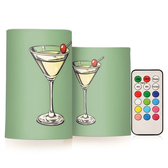 Yayeee Flameless Candles with Remote Flickering Battery Operated Multi Color Changing, Lemon Juice