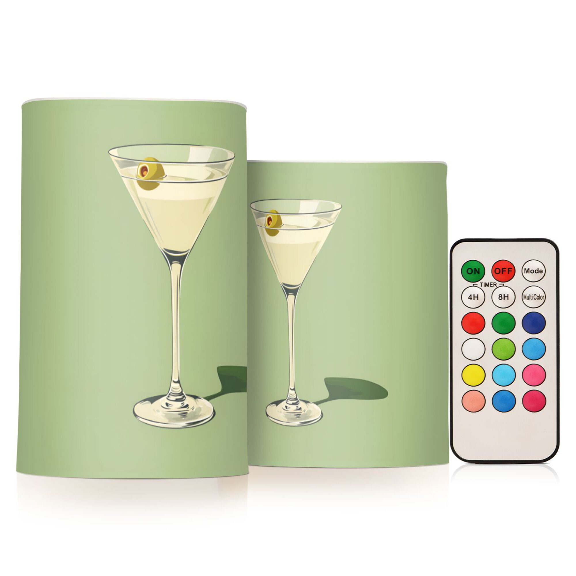Yayeee Flameless Candles with Remote Flickering Battery Operated Multi Color Changing, Colorful Circles