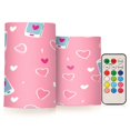 thumbnail image 1 of Yayeee Flameless Candles with Remote Flickering Battery Operated Multi Color Changing, Geometric Pattern, 1 of 7