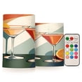 thumbnail image 1 of Yayeee Flameless Candles with Remote Flickering Battery Operated Multi Color Changing, Mid Century Orange Juice, 1 of 7