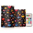 thumbnail image 1 of Yayeee Flameless Candles with Remote Flickering Battery Operated Multi Color Changing, Moon Pattern, 1 of 7