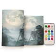 thumbnail image 1 of Yayeee Flameless Candles with Remote Flickering Battery Operated Multi Color Changing, Moon and House, 1 of 7