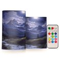thumbnail image 1 of Yayeee Flameless Candles with Remote Flickering Battery Operated Multi Color Changing, Lemon Pattern, 1 of 7