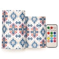 thumbnail image 1 of Yayeee Flameless Candles with Remote Flickering Battery Operated Multi Color Changing, Navy Blossom Mosaic, 1 of 7