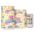 thumbnail image 1 of Yayeee Flameless Candles with Remote Flickering Battery Operated Multi Color Changing, Neon Skates, 1 of 7