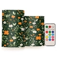thumbnail image 1 of Yayeee Flameless Candles with Remote Flickering Battery Operated Multi Color Changing, Orange Flowers, 1 of 7