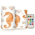thumbnail image 1 of Yayeee Flameless Candles with Remote Flickering Battery Operated Multi Color Changing, Orange Seahorse, 1 of 7