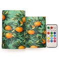 thumbnail image 1 of Yayeee Flameless Candles with Remote Flickering Battery Operated Multi Color Changing, Orange Tree Pattern, 1 of 7