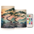 thumbnail image 1 of Yayeee Flameless Candles with Remote Flickering Battery Operated Multi Color Changing, Pine Tree at Dawn, 1 of 7