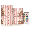 thumbnail image 1 of Yayeee Flameless Candles with Remote Flickering Battery Operated Multi Color Changing, Pink Candy House, 1 of 7