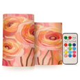 thumbnail image 1 of Yayeee Flameless Candles with Remote Flickering Battery Operated Multi Color Changing, Pink Flowers, 1 of 7