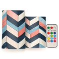 thumbnail image 1 of Yayeee Flameless Candles with Remote Flickering Battery Operated Multi Color Changing, Pink Geometric, 1 of 7