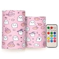 thumbnail image 1 of Yayeee Flameless Candles with Remote Flickering Battery Operated Multi Color Changing, Pink Halloween, 1 of 7