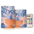 thumbnail image 1 of Yayeee Flameless Candles with Remote Flickering Battery Operated Multi Color Changing, Pink Leaves, 1 of 7