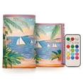 thumbnail image 1 of Yayeee Flameless Candles with Remote Flickering Battery Operated Multi Color Changing, Light Red Starfish, 1 of 7