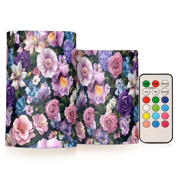 Yayeee Flameless Candles with Remote Flickering Battery Operated Multi Color Changing, Playful Winter