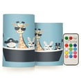 thumbnail image 1 of Yayeee Flameless Candles with Remote Flickering Battery Operated Multi Color Changing, Pirate Animals, 1 of 7