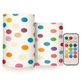 thumbnail image 1 of Yayeee Flameless Candles with Remote Flickering Battery Operated Multi Color Changing, Polka Dot, 1 of 7