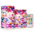 thumbnail image 1 of Yayeee Flameless Candles with Remote Flickering Battery Operated Multi Color Changing, Purple Colorful Circles, 1 of 7