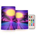 thumbnail image 1 of Yayeee Flameless Candles with Remote Flickering Battery Operated Multi Color Changing, Purple Neon Road, 1 of 7